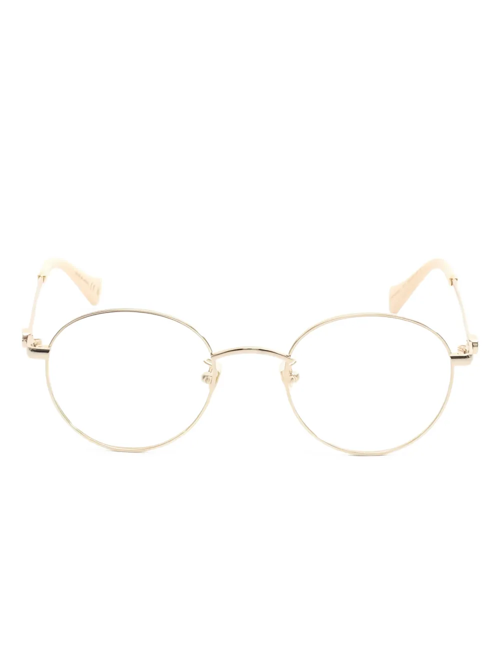 Gucci Pre-Owned Fashion logo round glasses - Oro