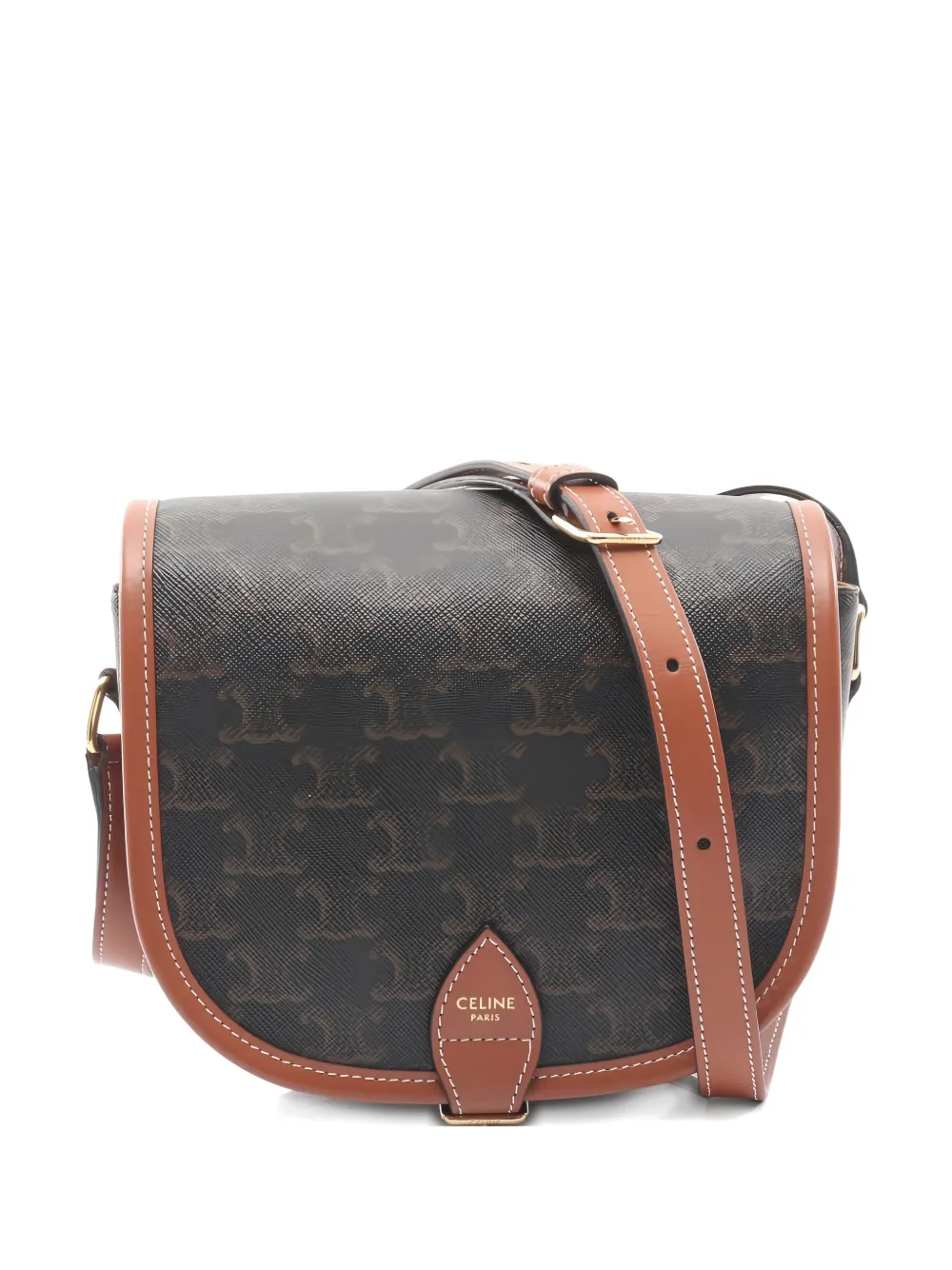 Celine Pre-Owned medium Folco cross-body bag - Brown