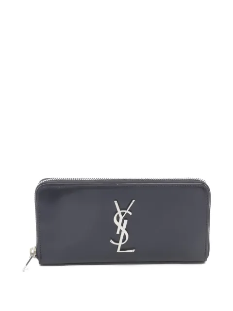 Saint Laurent Pre-Owned 20s logo-plaque leather wallet