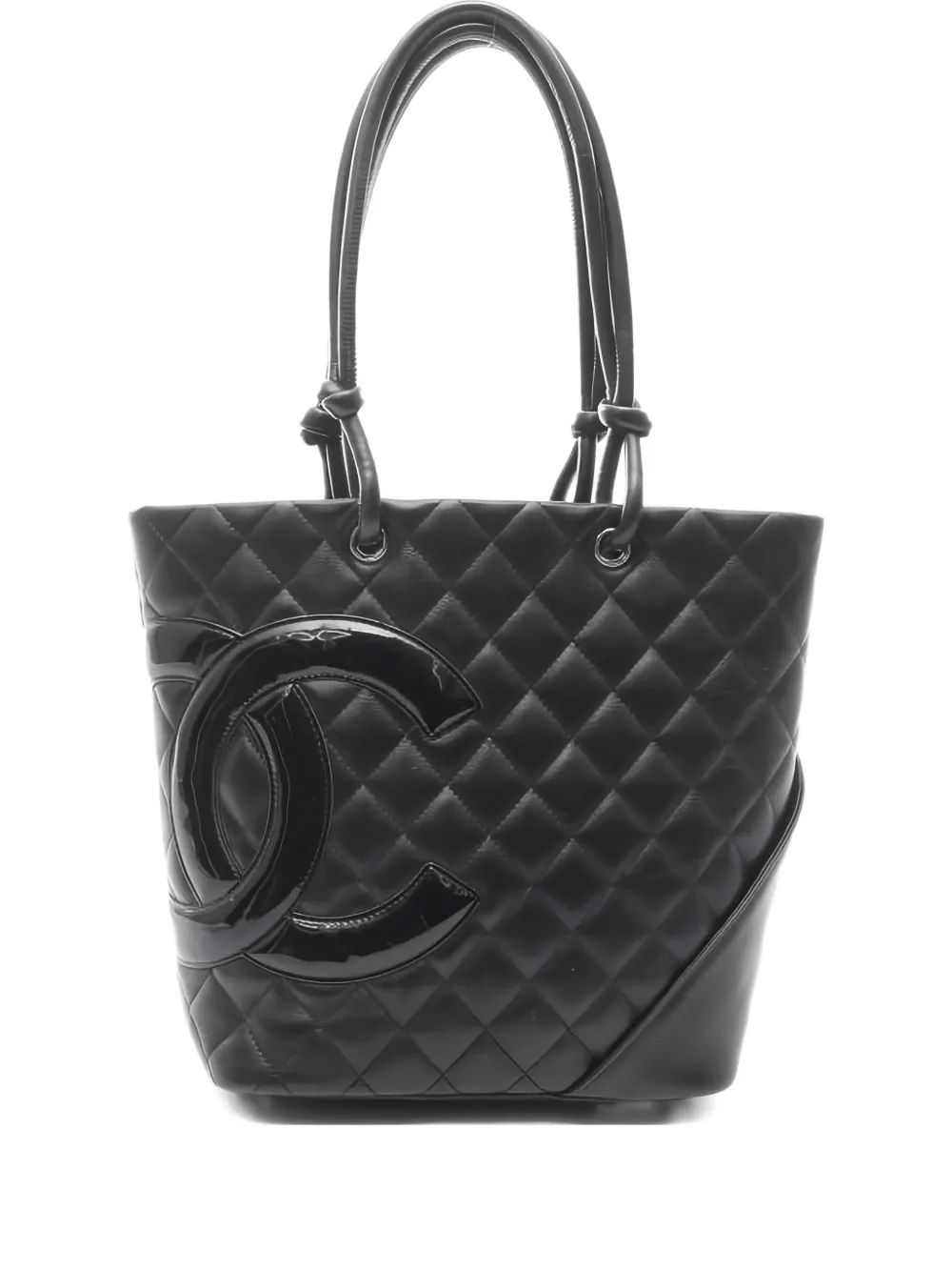 CHANEL Pre-Owned 2005-2006 medium Cambon Line leather tote bag - Nero