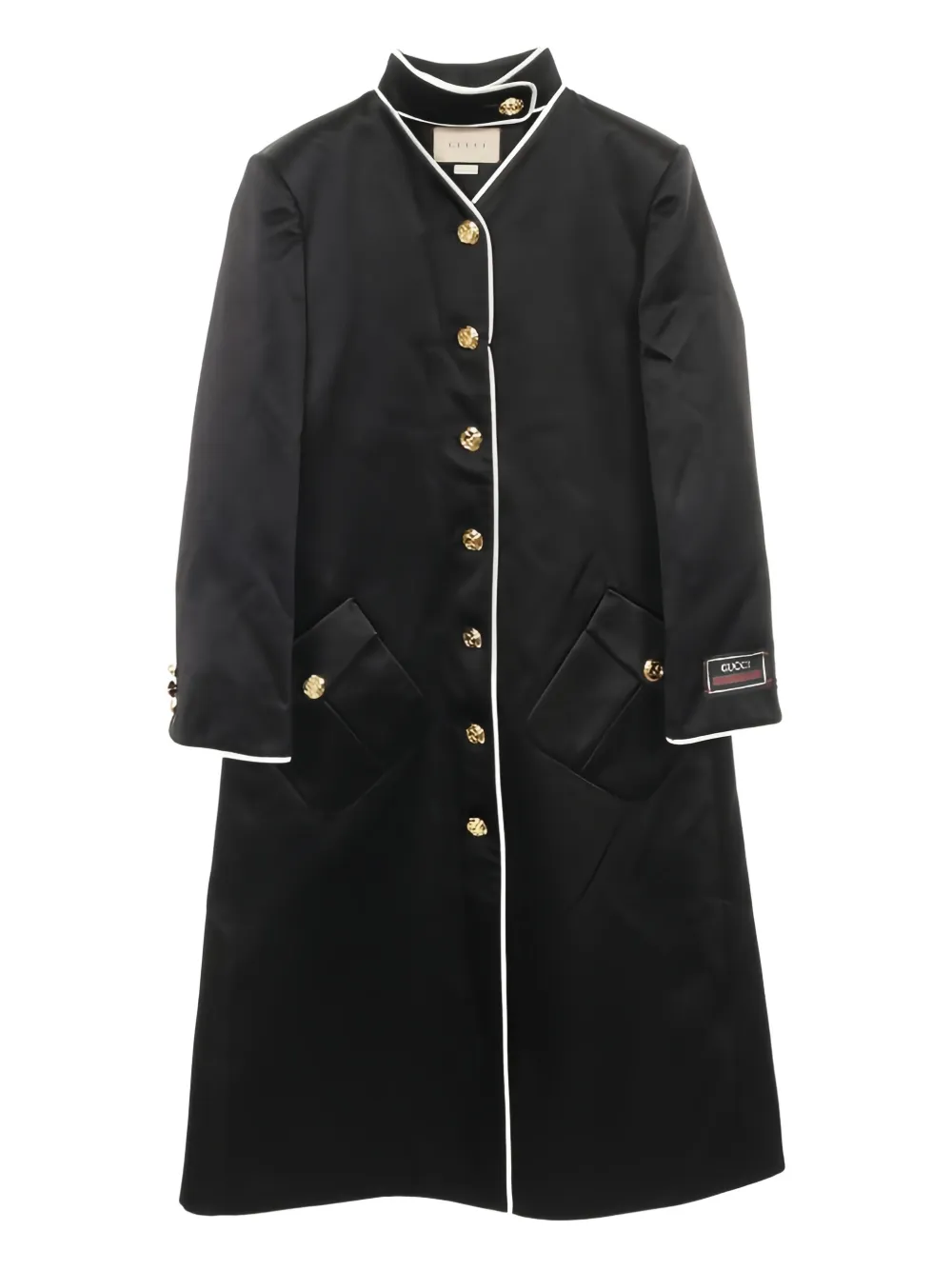 Gucci Pre-Owned 20s GG-button coat - Black