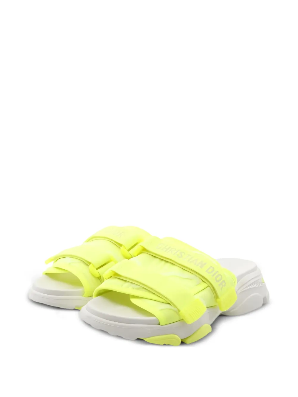 Christian Dior Pre-Owned 2010s D-Wander logo-detail strap sandals - Gelb