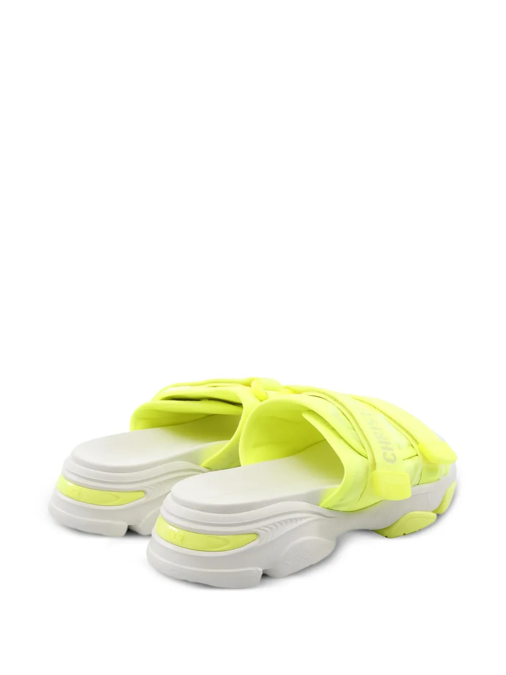 Christian Dior Pre-Owned 2010s D-Wander logo-detail strap sandals - Geel