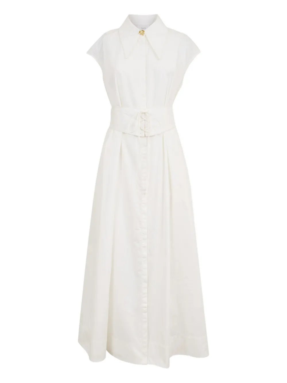 CLEA Callista belted midi dress - White