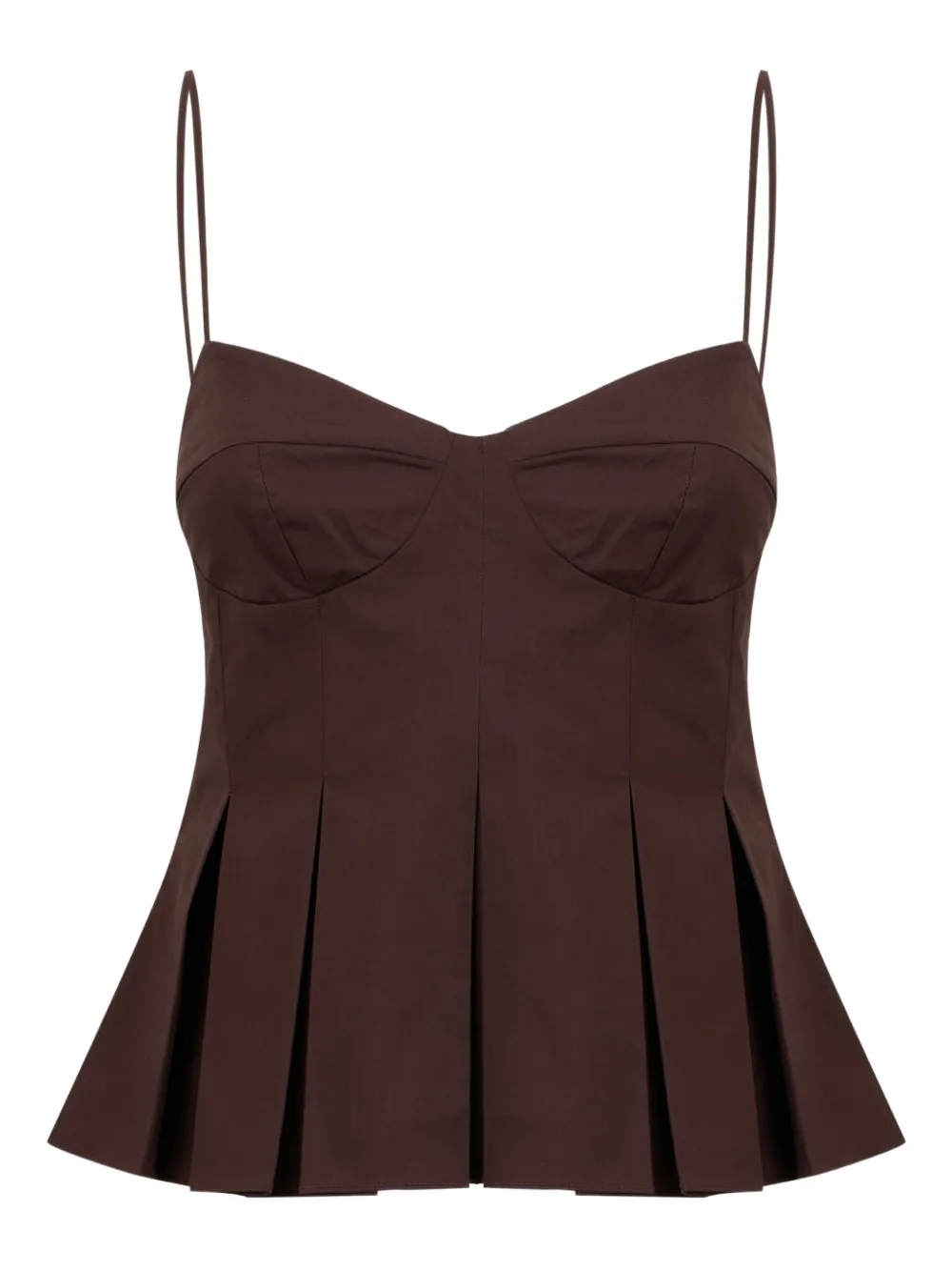 CLEA Iris pleat top - Braun