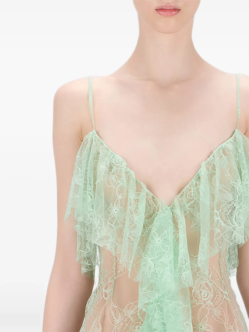 Blumarine V-neck maxi dress - Groen