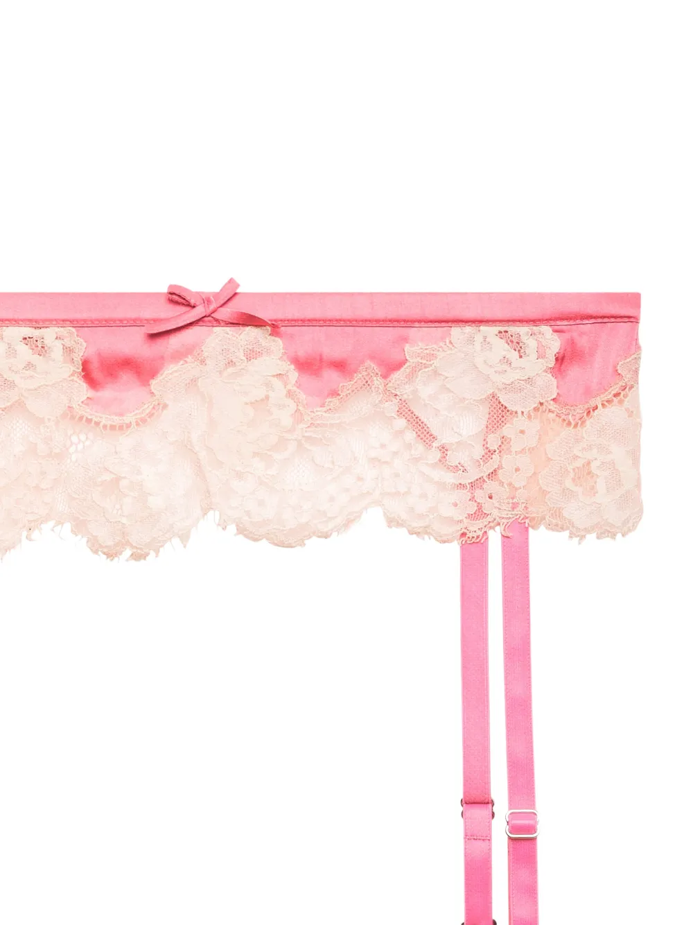 hot pink garter belt Hot Pink Lingerie Garter Silk Lace Set – Self Care Shop main image 0