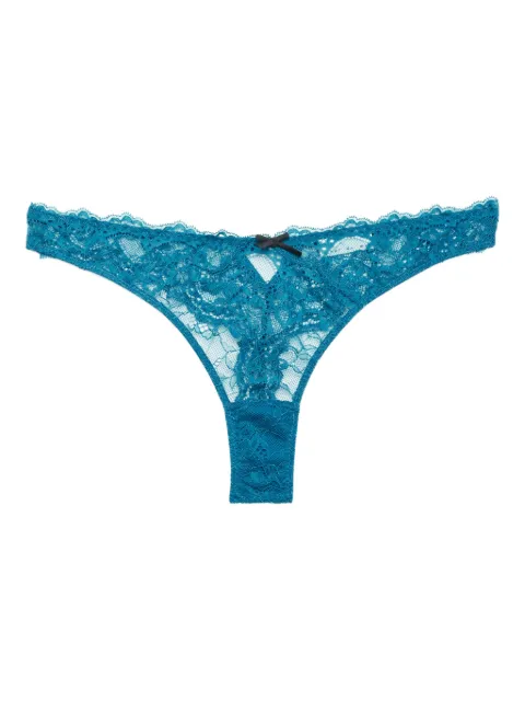 Fleur Du Mal Bianca lace bow thong