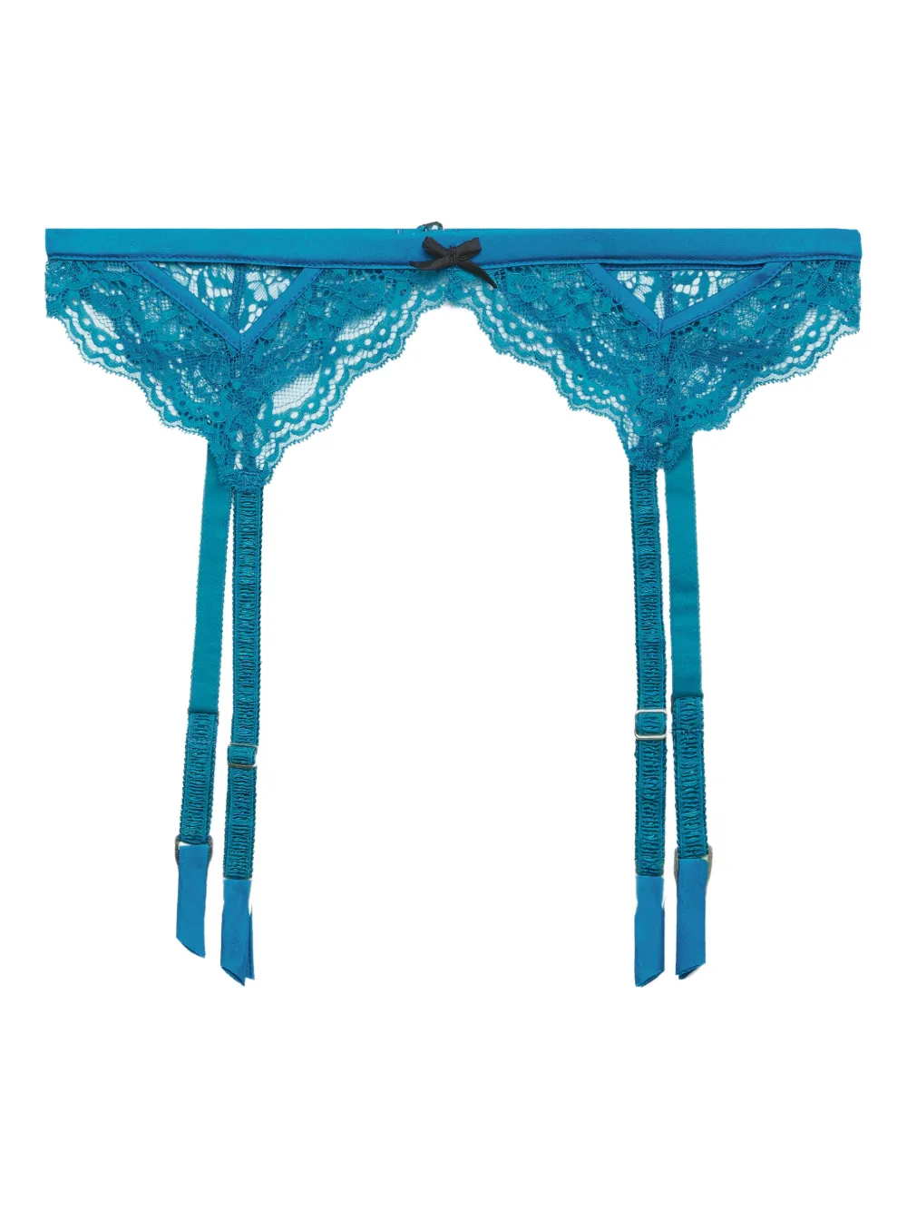 Fleur Du Mal Bianca lace garter belt - Blau