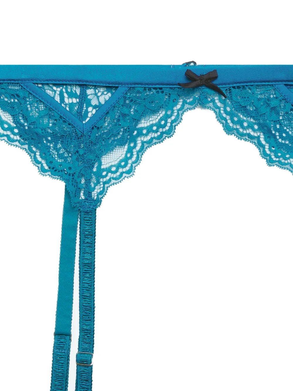  Fleur Du Mal Bianca Lace Garter Belt - Blue 