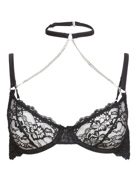 Fleur Du Mal Bianca chain lace bra