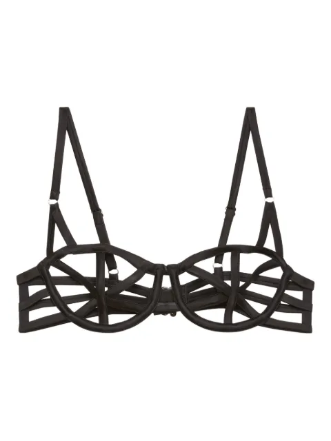 Fleur Du Mal Reggiseno con design a gabbia