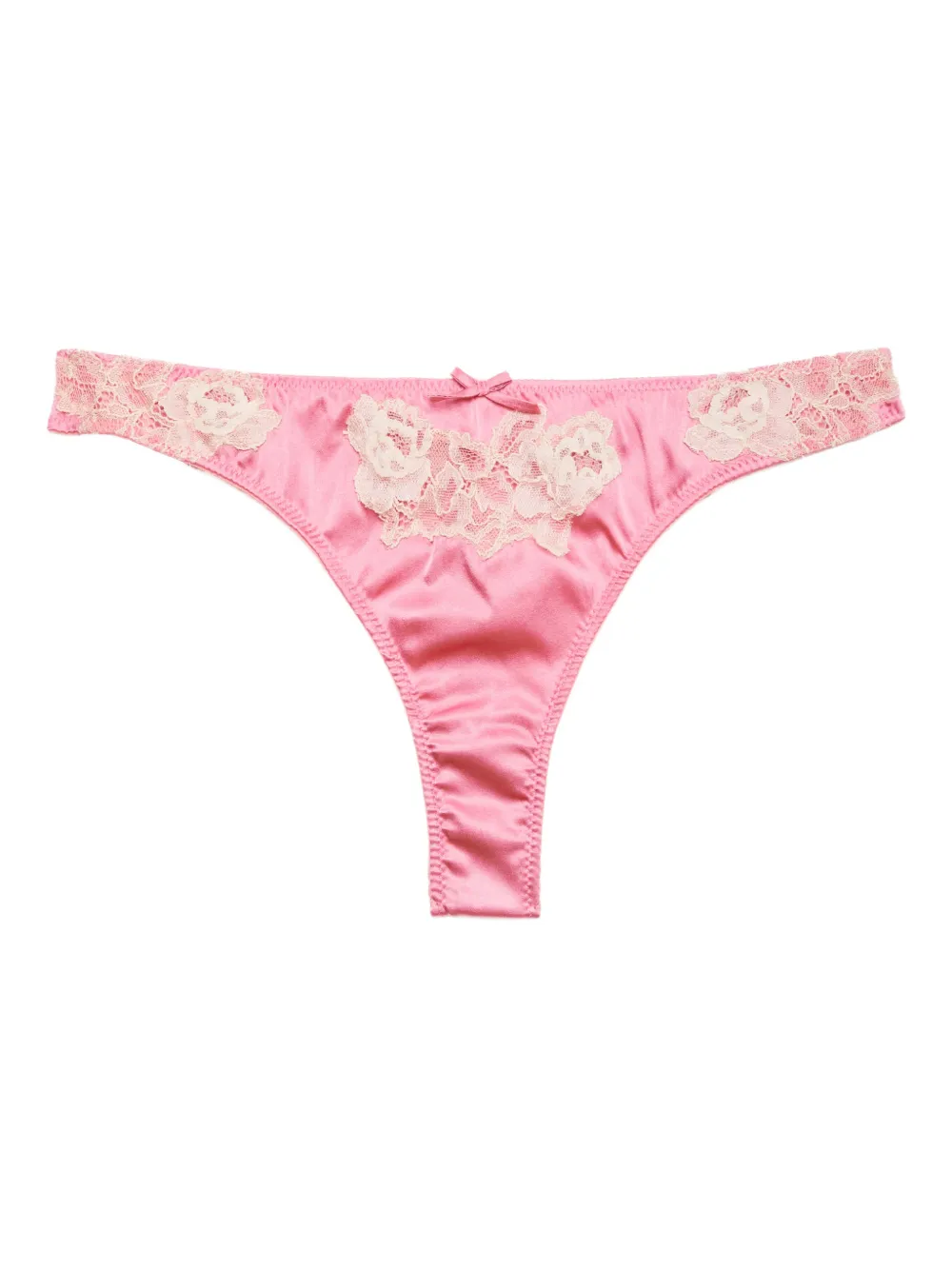 Fleur Du Mal Juliet lace bow thong - Rosa