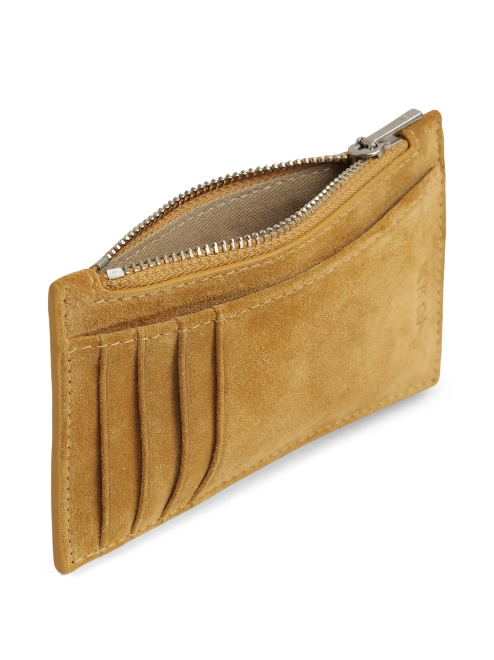  Yu Mei Frank Zip-fastening Suede Wallet - Brown 