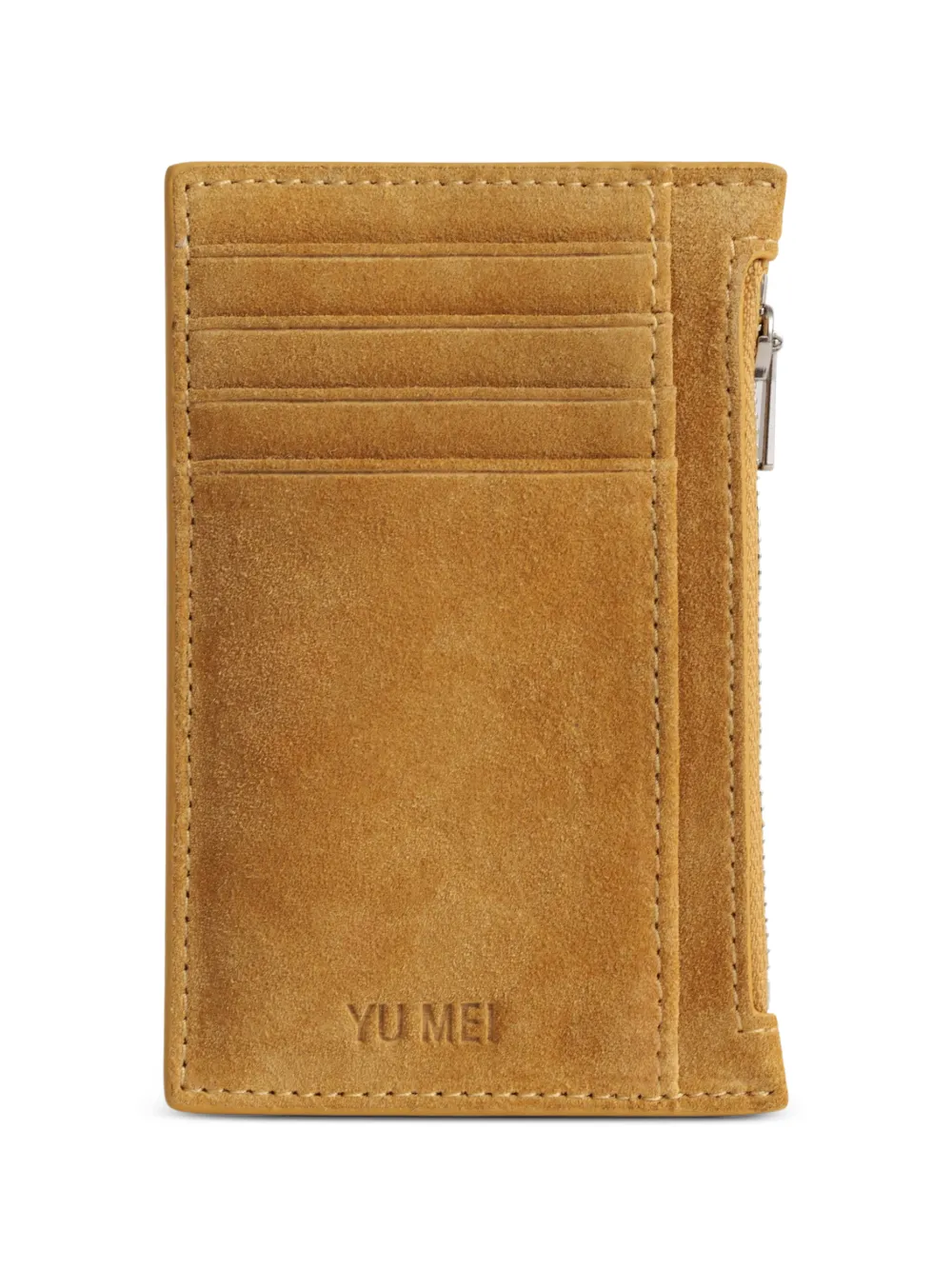 Yu Mei Frank zip-fastening suede wallet - Marrone