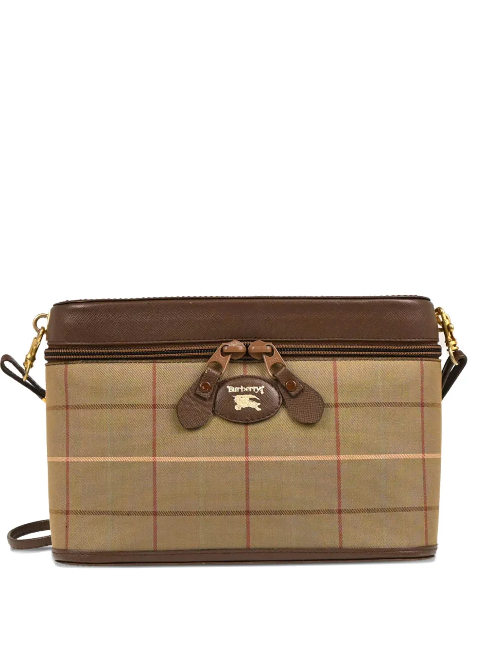 Burberry Pre-Owned 1990-2000s check shoulder bag - Nude