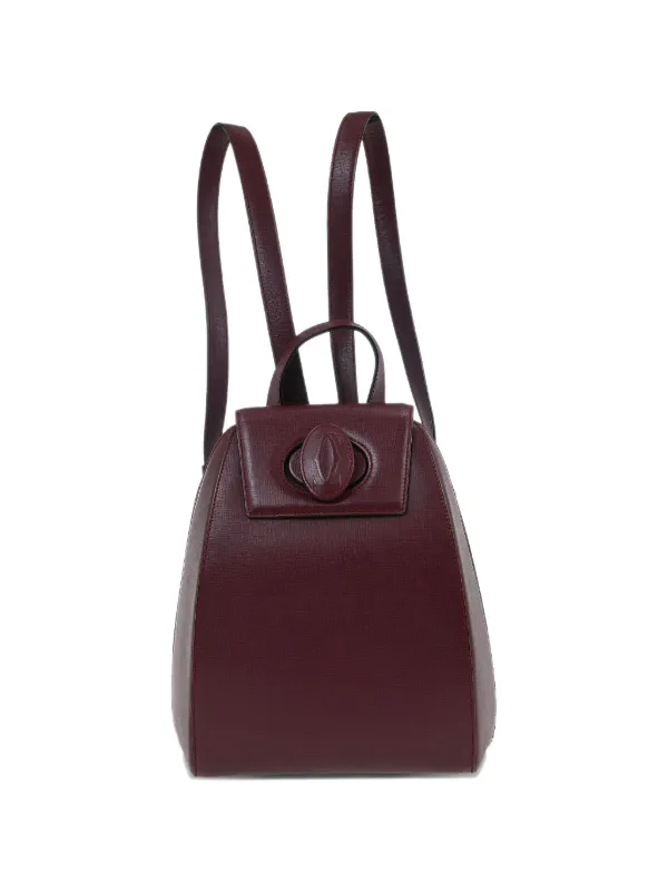 cartier leather backpack Cartier 1990-2000s Leather Backpack | Red