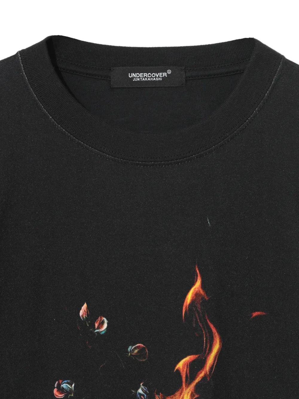 Undercover T-shirt met bloemenprint Zwart