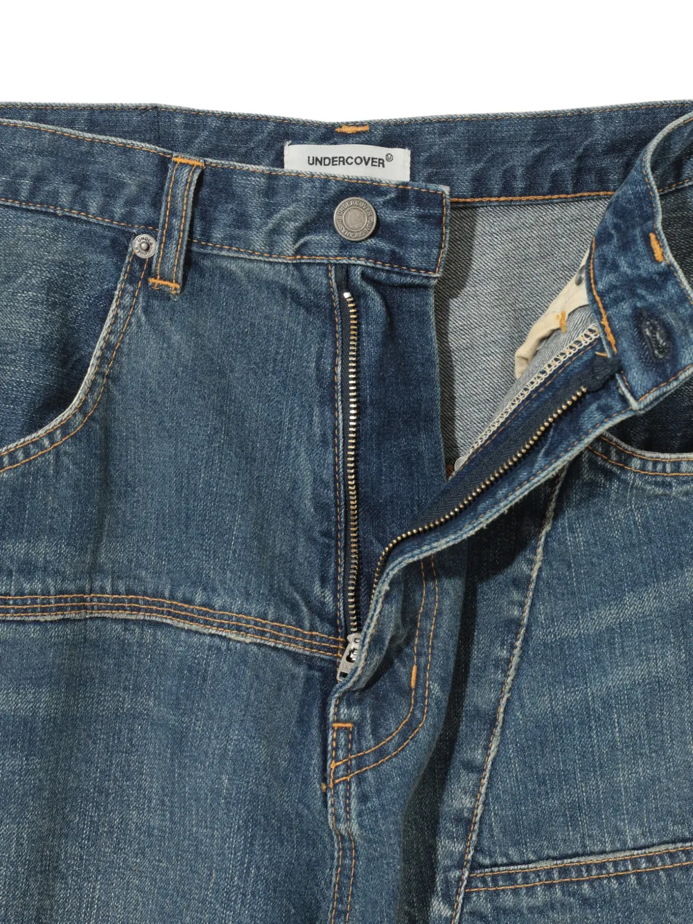Undercover Broek met patchwork Blauw