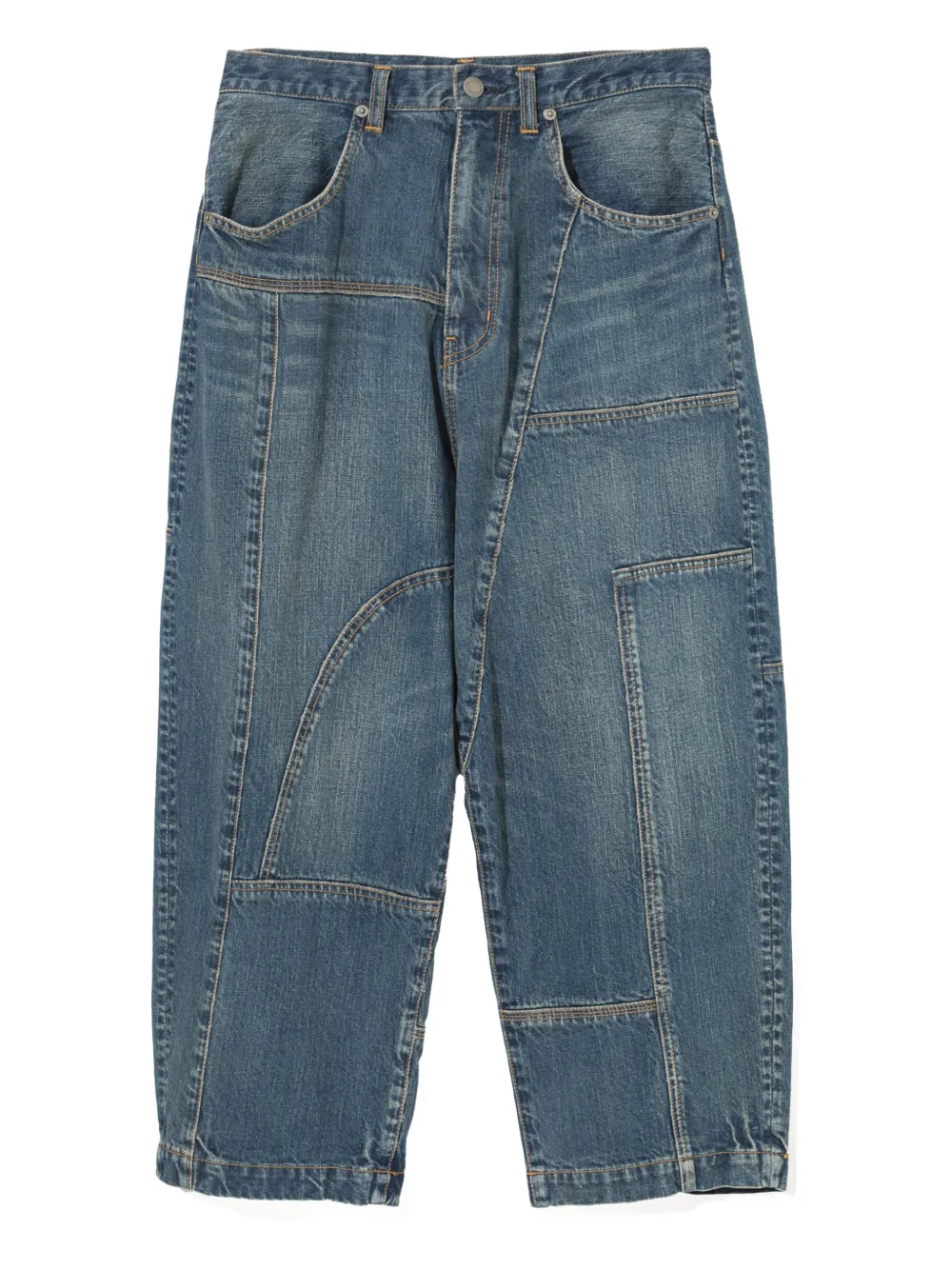 Undercover Pantaloni con design patchwork - Blu