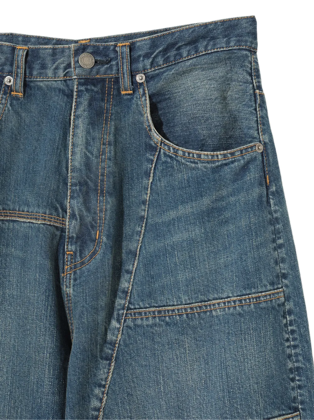  Undercover Patchwork Cotton Trousers - Blue 
