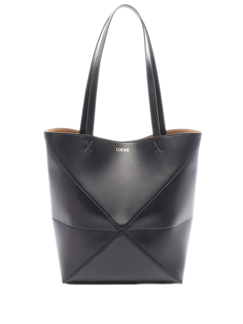 Loewe Pre-Owned 2010-2025 Medium Calfskin Puzzle Fold tote bag - Black