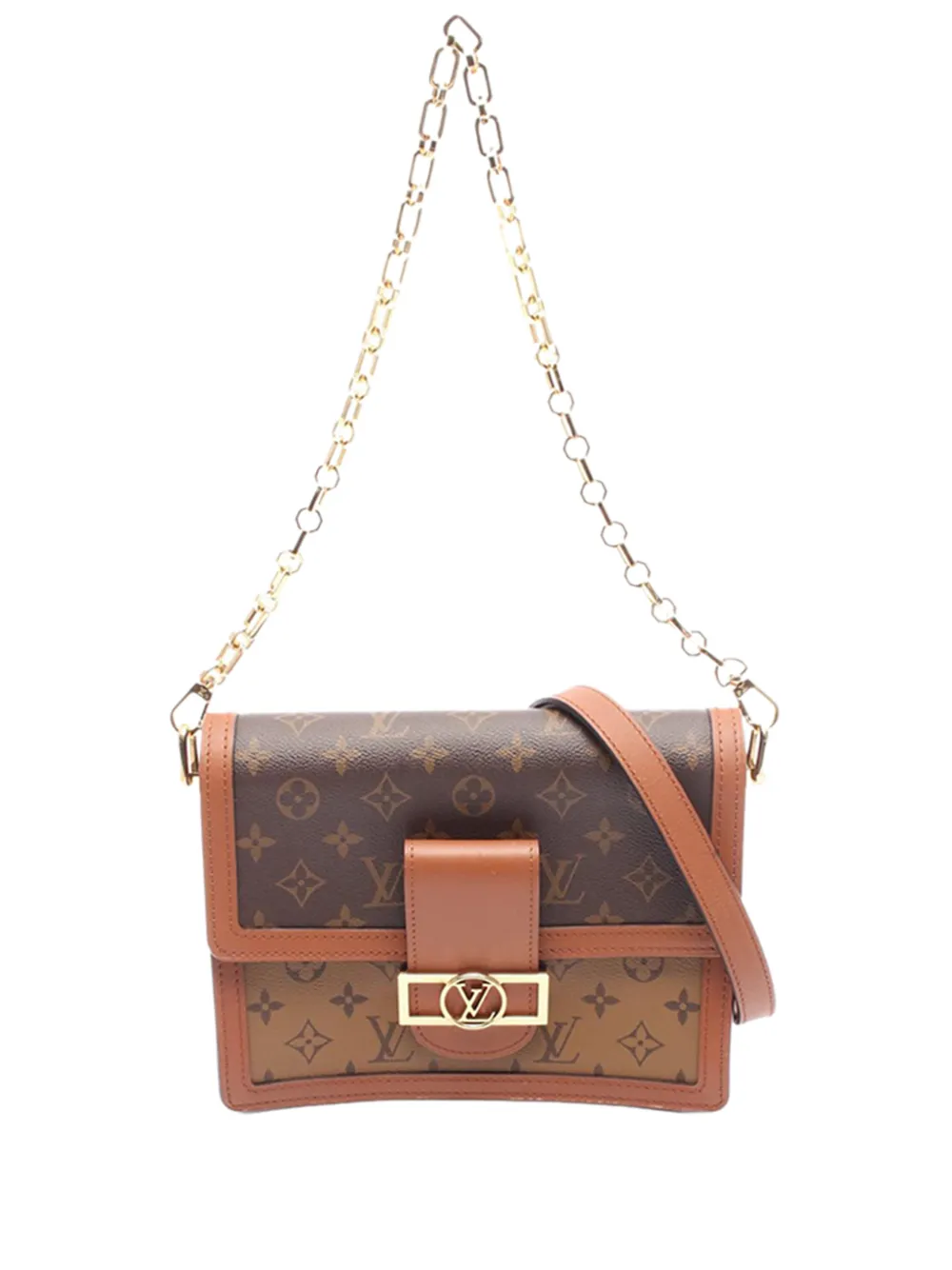 Louis Vuitton Pre-Owned Borsa a tracolla Reverse Dauphine MM con monogramma 2021-2025 - Marrone