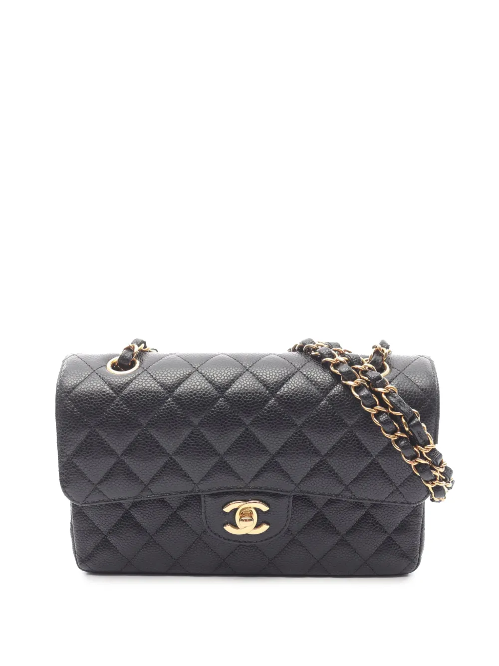 CHANEL Pre-Owned 2021-2025 Small Classic Caviar Double Flap shoulder bag - Nero