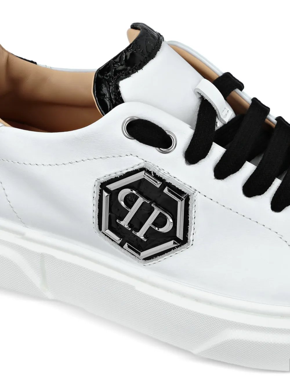 Philipp Plein Junior Hexagon low-top sneakers Wit