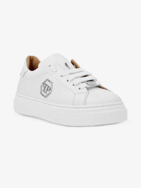 Philipp Plein Junior low-top leather sneakers
