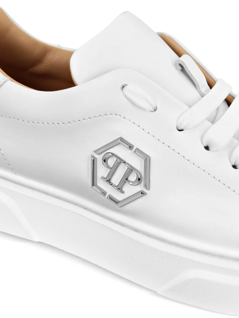 Philipp Plein Junior Low-top leren sneakers Wit