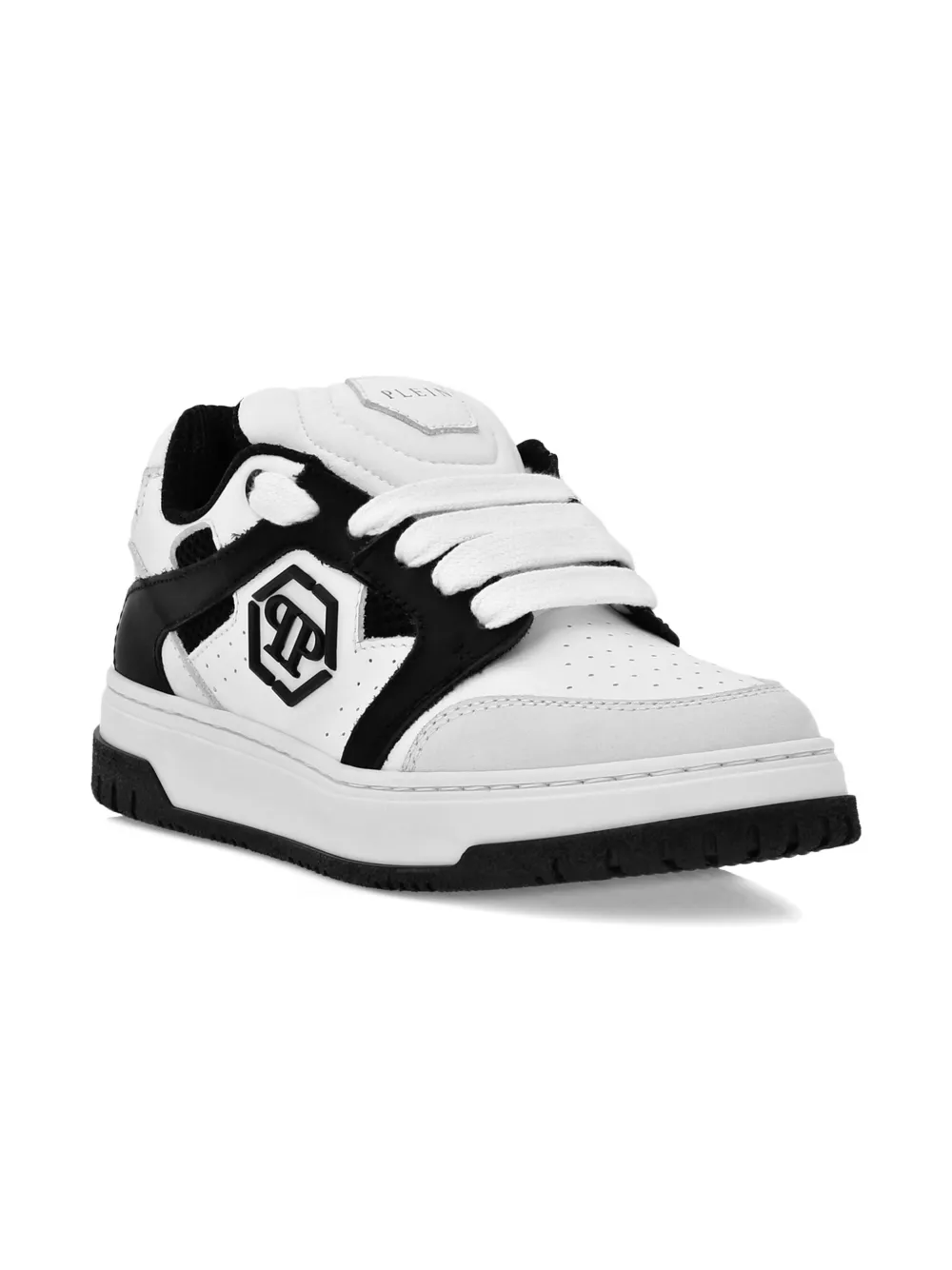 Philipp Plein Junior Sneakers basse con logo - Bianco