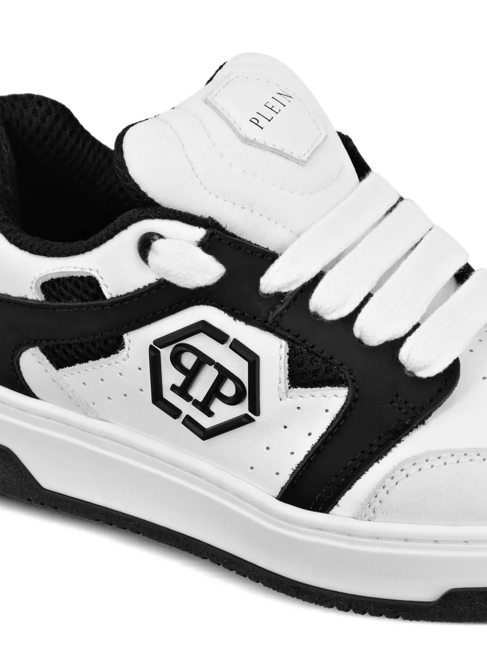 Philipp Plein Junior Low-top sneakers met logo Wit