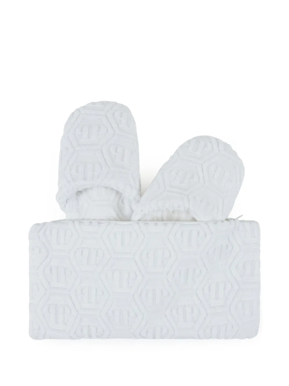 Philipp Plein Hexagon Puffy slippers Wit