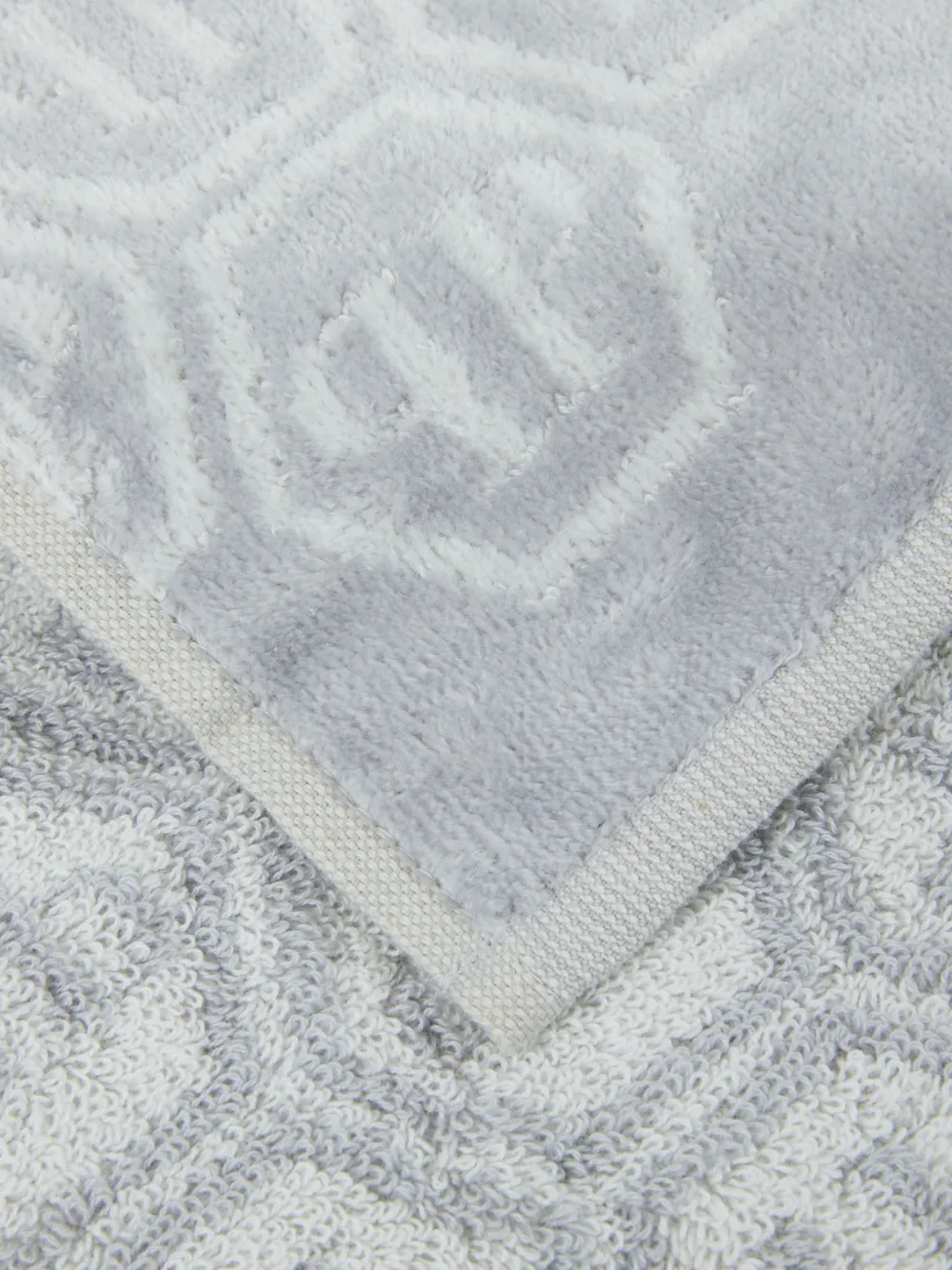  Philipp Plein Monogram-pattern Bath Towel - Grey 