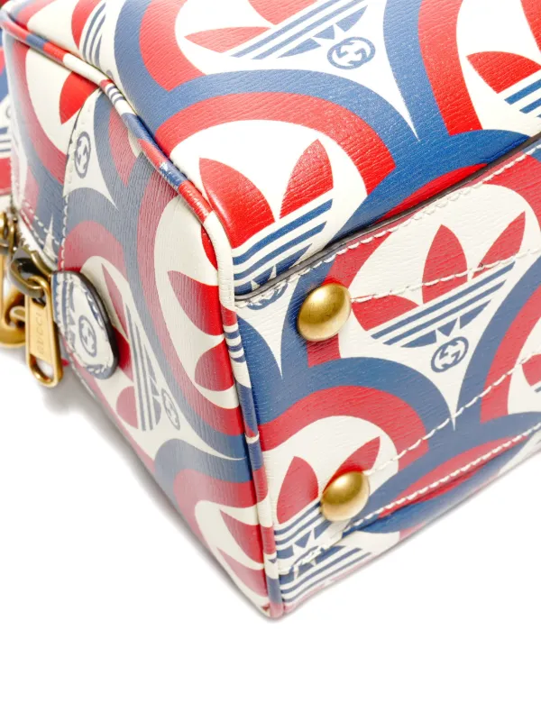 Gucci Pre-Owned 2015-2025 x Adidas Printed Boston Bag | White