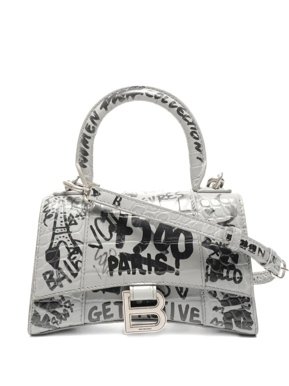 Balenciaga Pre-Owned 2015-2025 mini graffiti crossbody bag - Grigio