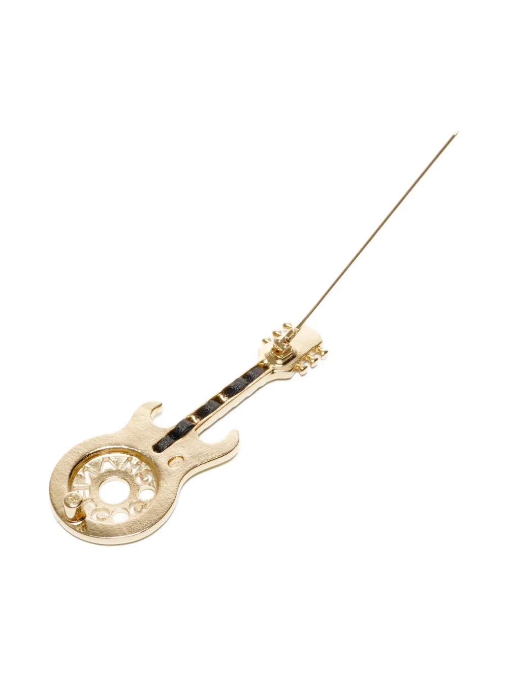 CHANEL Pre-Owned 2024 guitar-shaped brooch - Oro