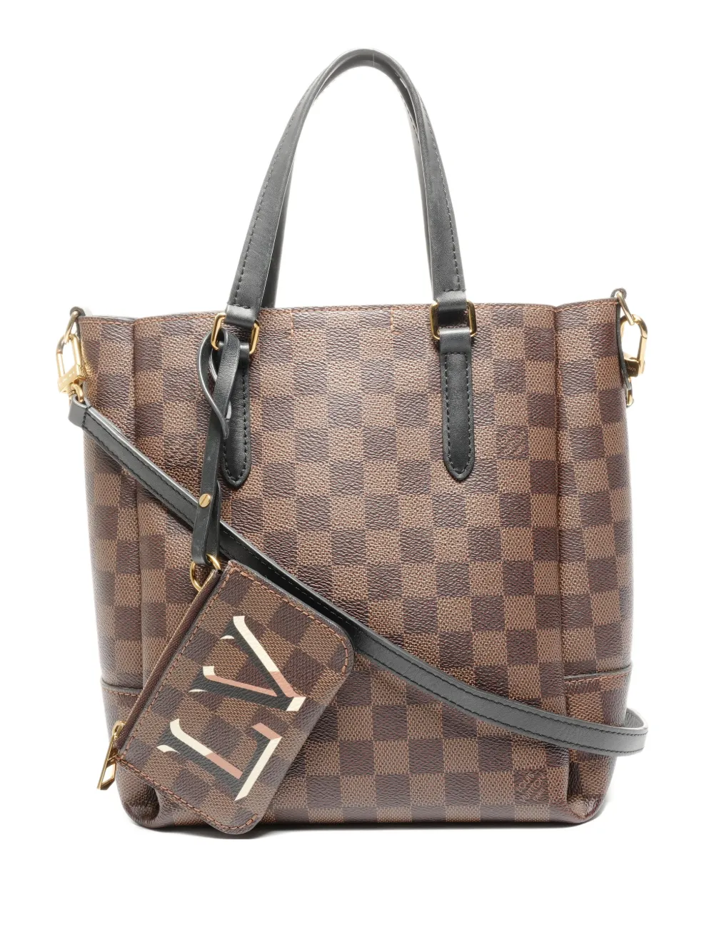 Louis Vuitton Pre-Owned 2021-2025 check-pattern shoulder bag - Marrone