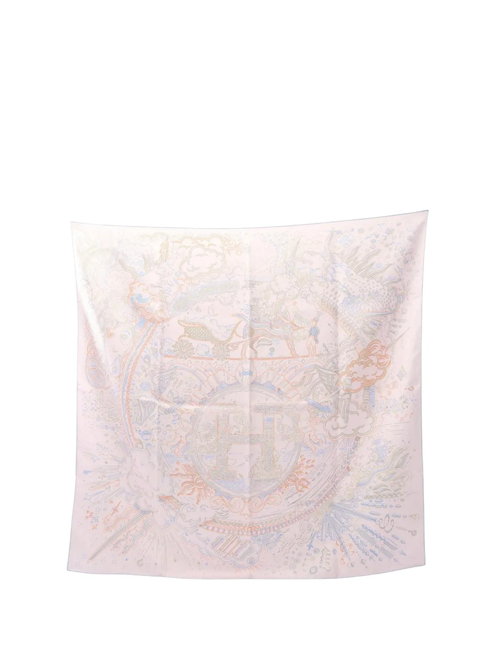Hermès Pre-Owned 2021-2025 Please Hold The Line Silk Scarf scarves - Rosa