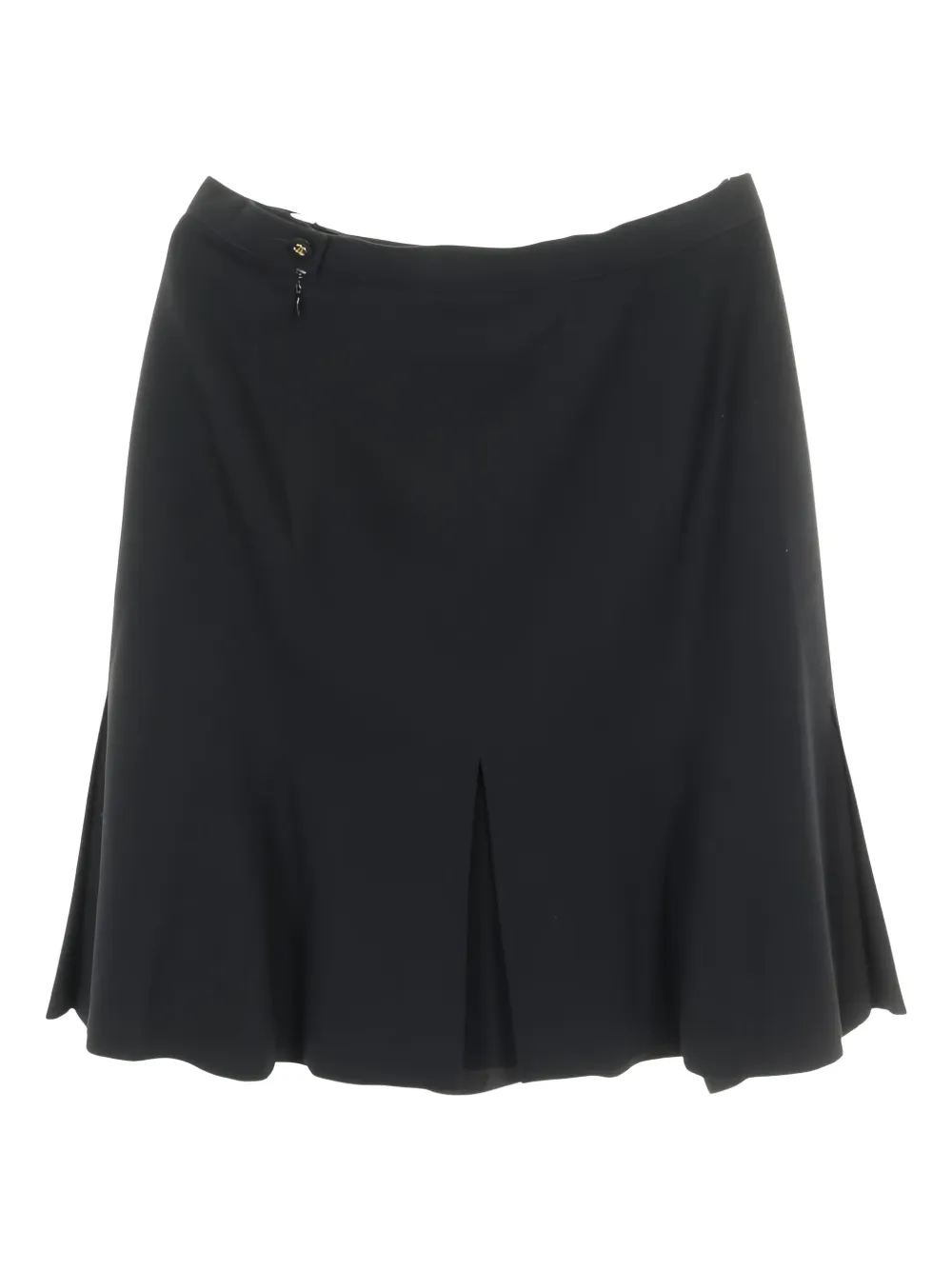 CHANEL Pre-Owned 1986-1988 logo button skirt - Nero