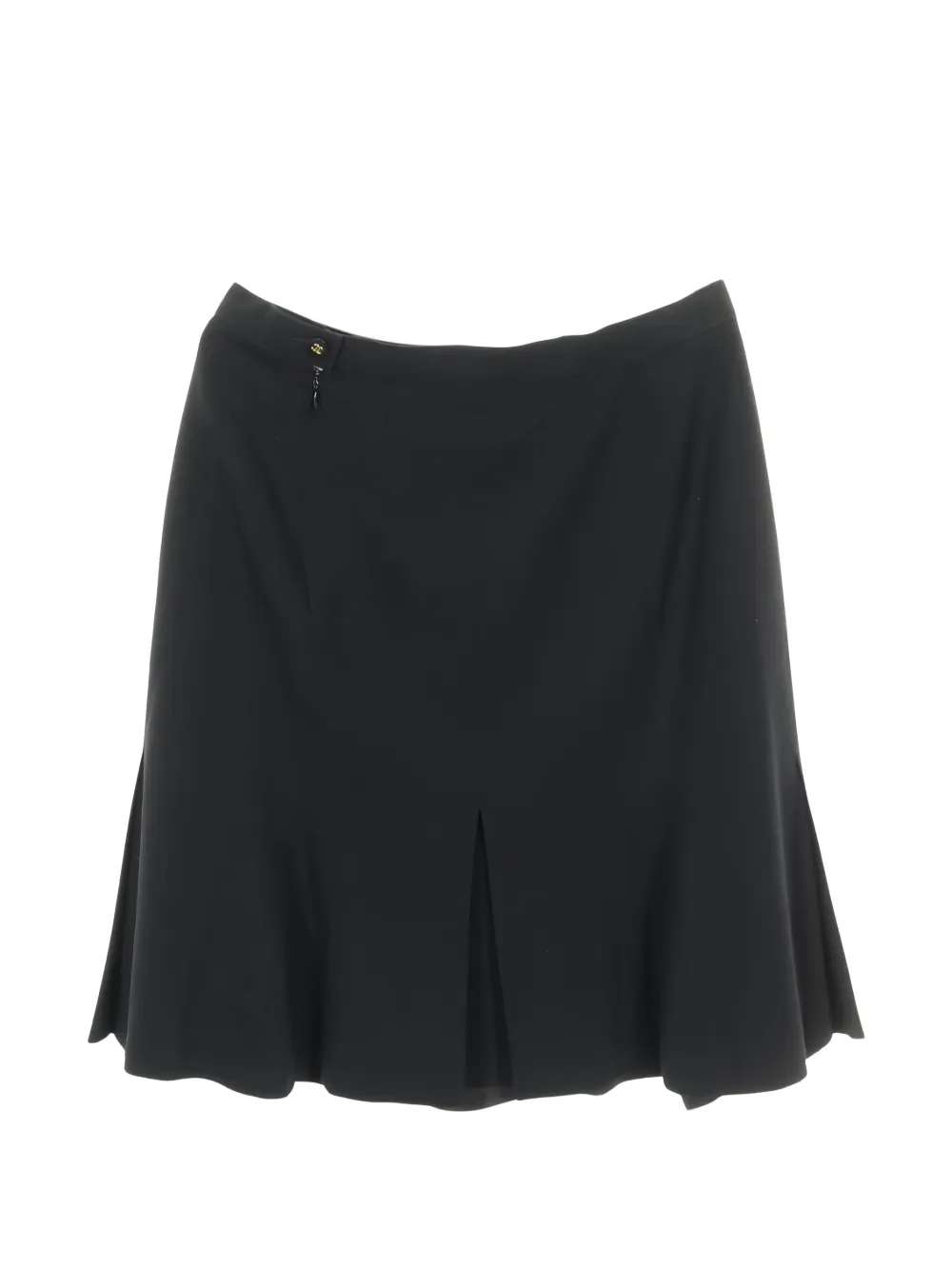 CHANEL Pre-Owned 1986-1988 logo button skirt - Nero