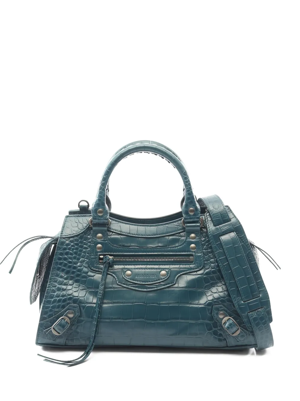 Balenciaga Pre-Owned 2010s small Neo Classic City embossed tote bag - Blue