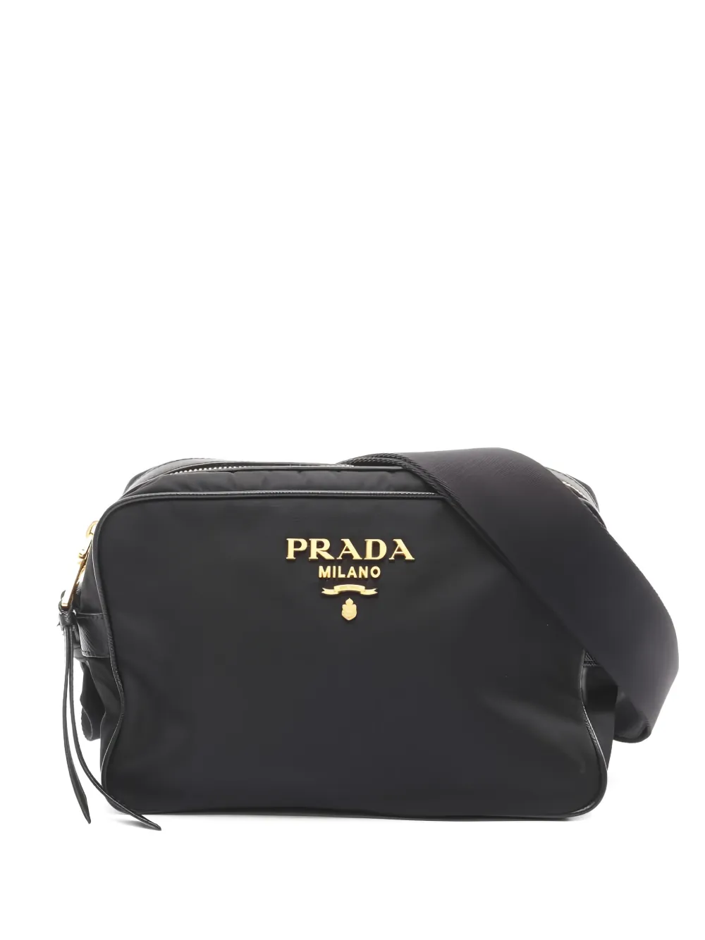 Prada Pre-Owned 10s logo-plaque crossbody bag - Black
