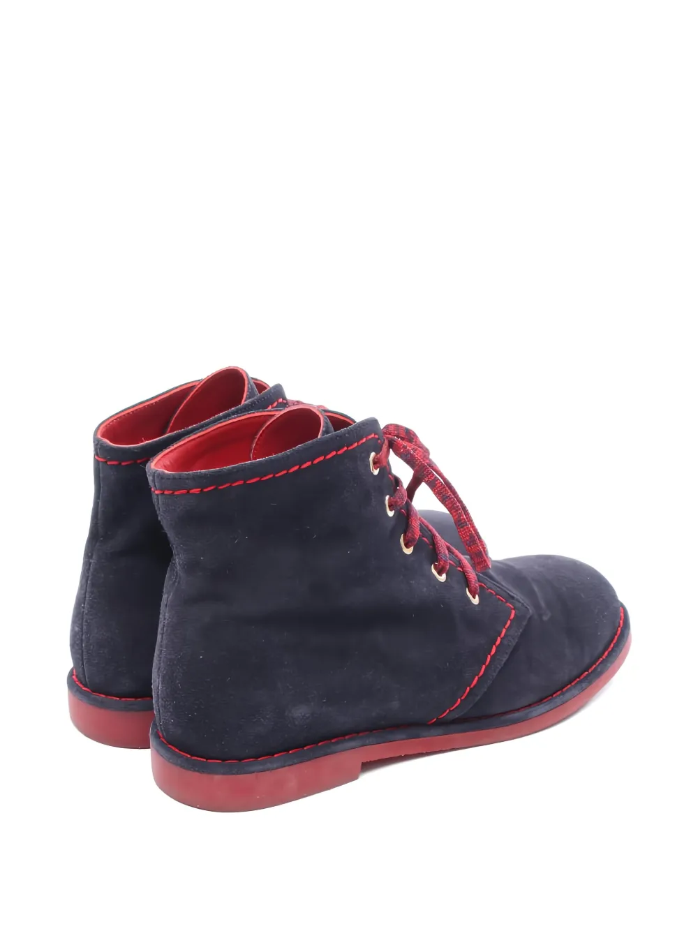 CHANEL Pre-Owned 1986-1988 suede desert boots - Blauw