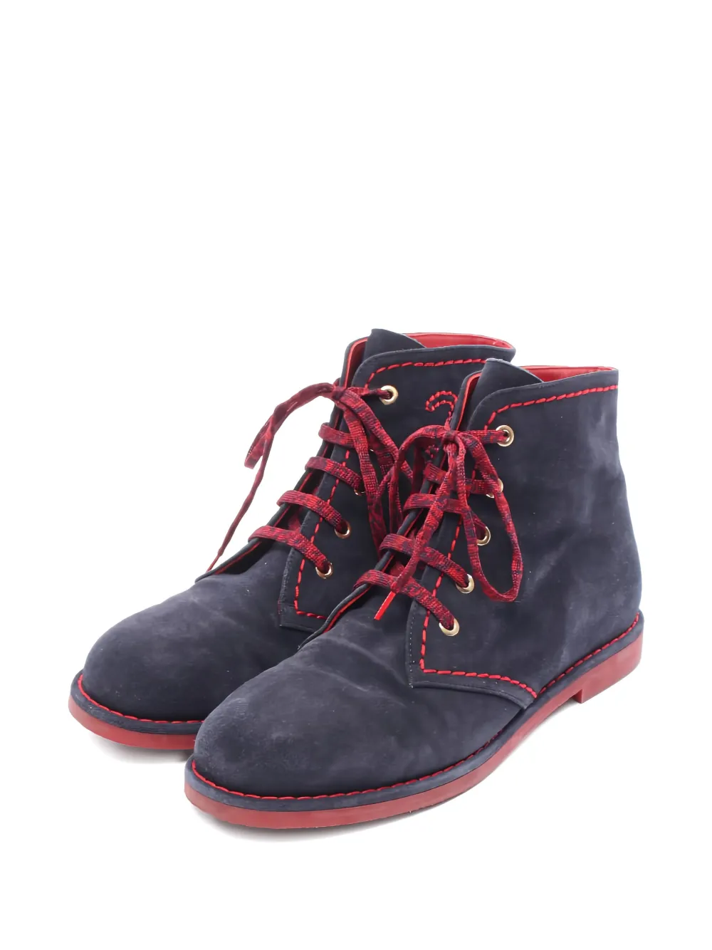 CHANEL Pre-Owned 1986-1988 suede desert boots - Blau