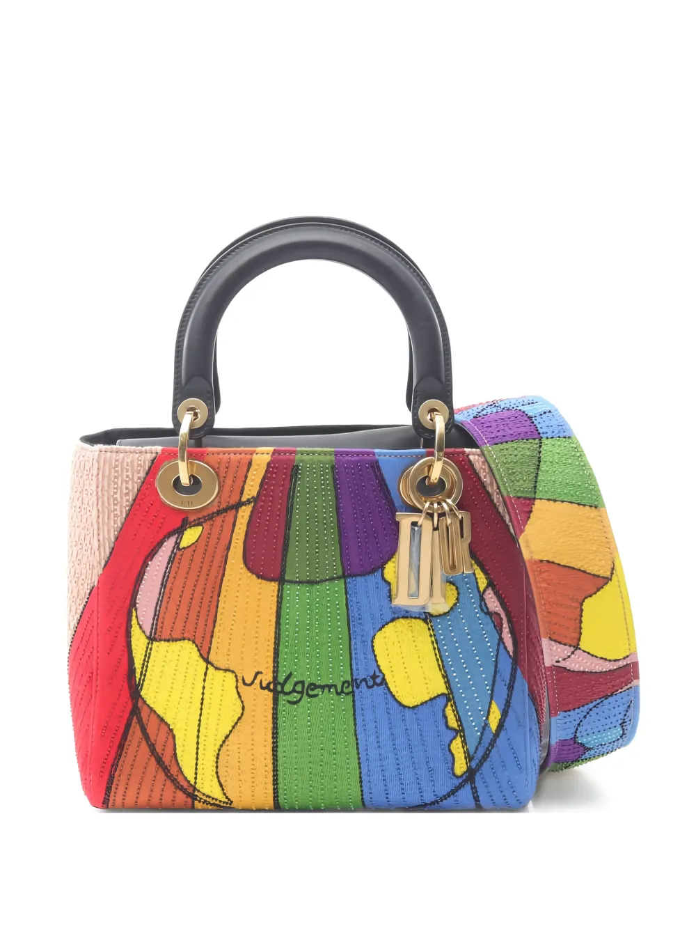 Christian Dior Pre-Owned 10s medium Lady Dior handbag - Blu