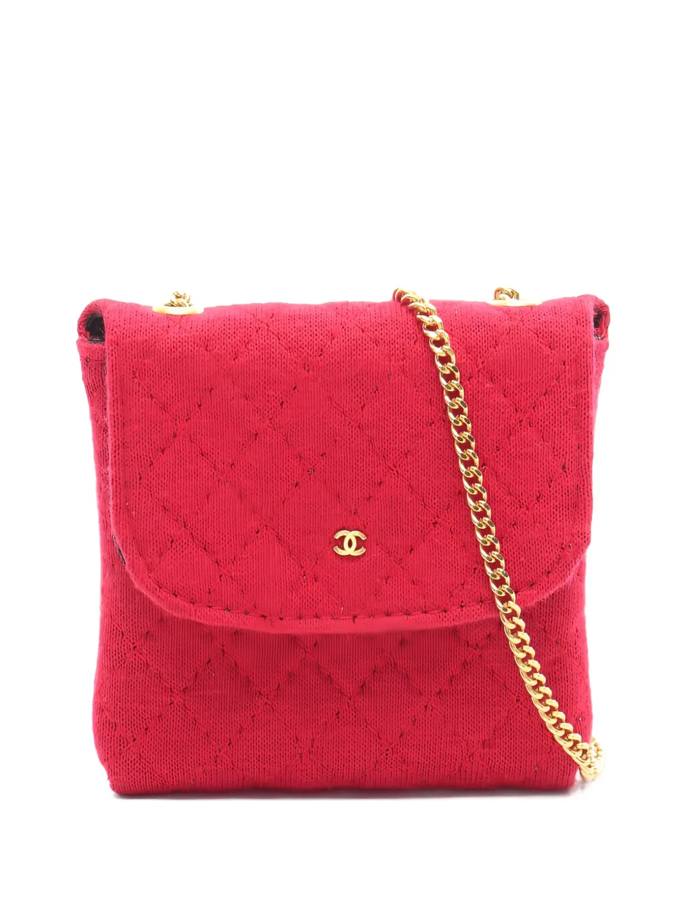 CHANEL Pre-Owned 1986-1988 mini chain-strap pouch - Rosso