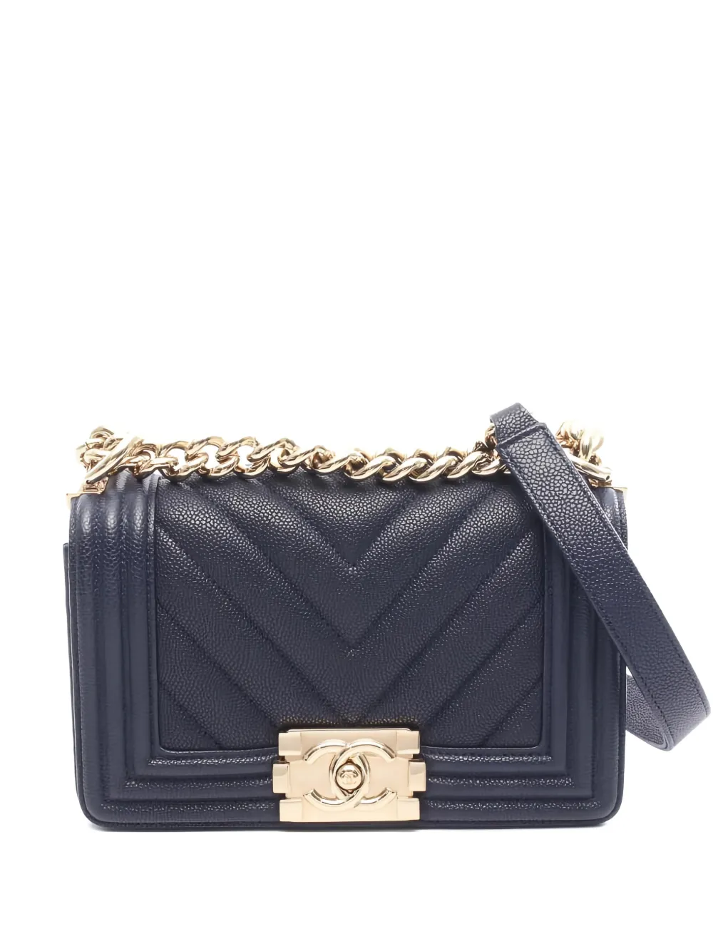 CHANEL Pre-Owned 2017-2018 small Boy Chanel shoulder bag - Blu