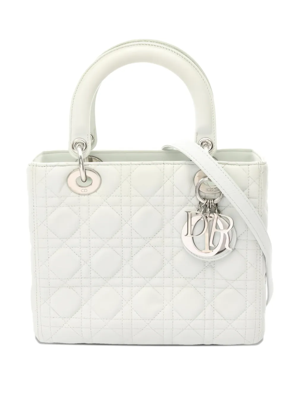 Christian Dior Pre-Owned 00s quilted leather handbag - Bianco